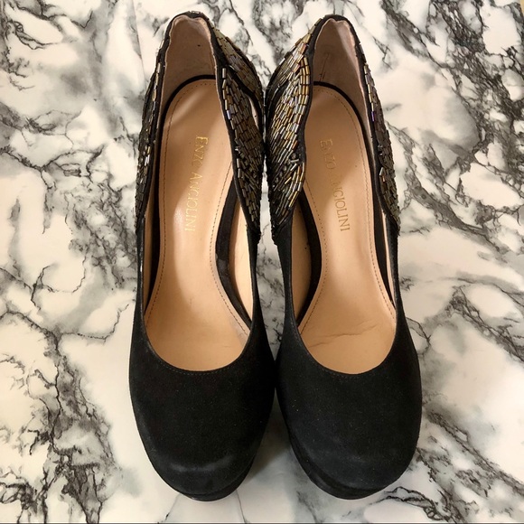 Enzo Angiolini Beaded Black Suede Pumps 🖤✨ - Picture 3 of 8